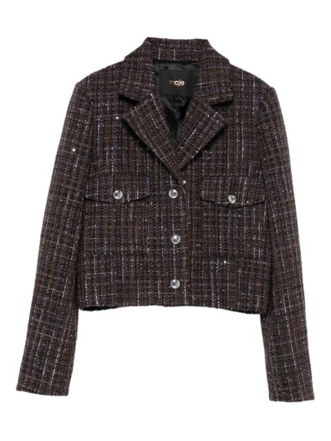 tweed sequin-embellished blazer