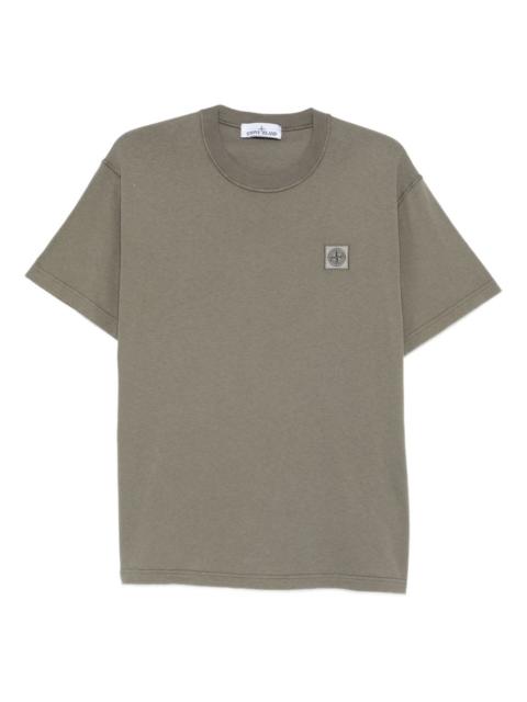 Compass-patch cotton T-shirt
