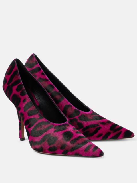 Jessica 105 leopard-print calf hair pumps