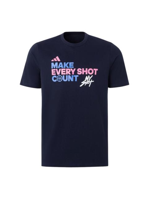 adidas My Shot Verbiage Graphic T-Shirt 'Legend Ink' IN9264