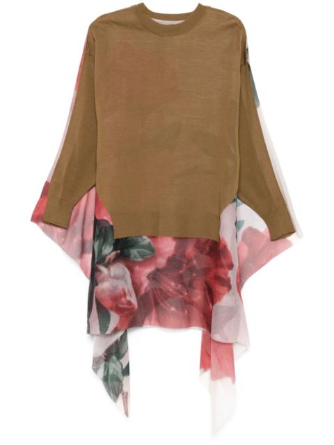 georgette panel sweater