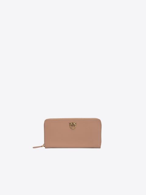 ZIP-AROUND LEATHER PURSE