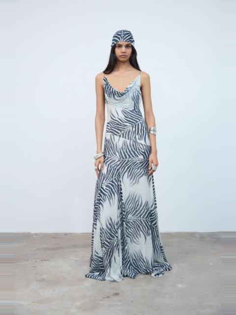 ATTICA MAXI DRESS IN ZEBRA PRINT GEORGETTE