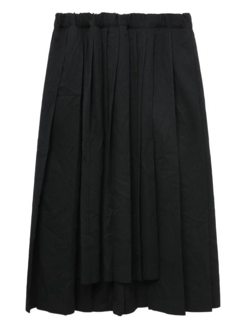 pleated midi skirt