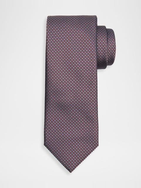 Men & apos;s Micro Triangle Silk Jacquard Tie