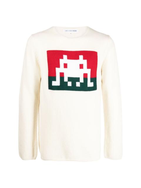 graphic-print detail sweatshirt