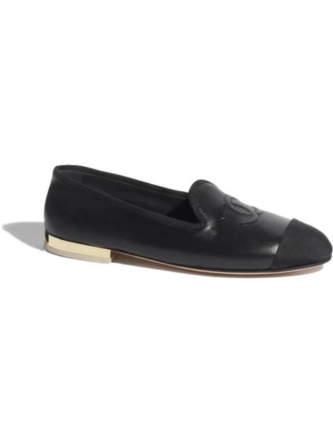 Chanel CC Loafers Black Lambskin