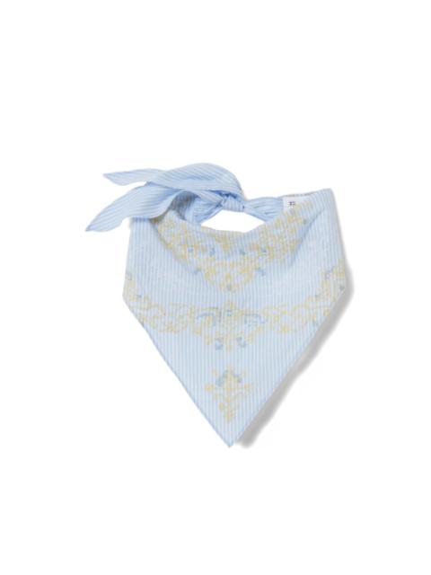 striped embroidered scarf