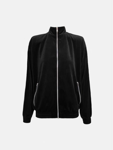 S*X TAPE TRACKSUIT JACKET VELOUR BLACK