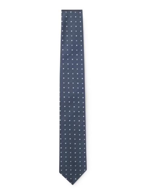 SILK-BLEND TIE WITH MICRO PATTERN