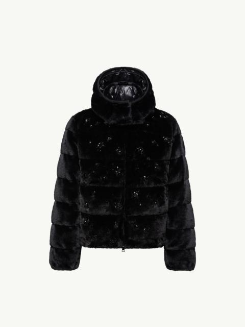 Andronne Sequin-Embroidered Hooded Short Down Jacket
