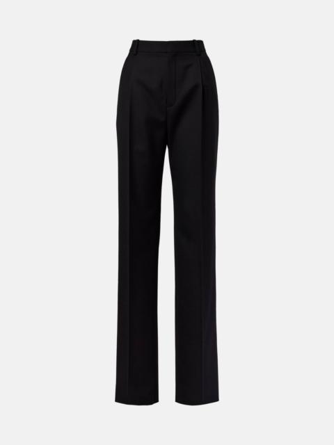 Wool wide-leg pants