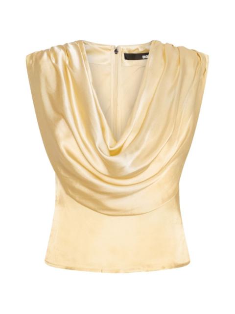 waterfall chiffon blouse