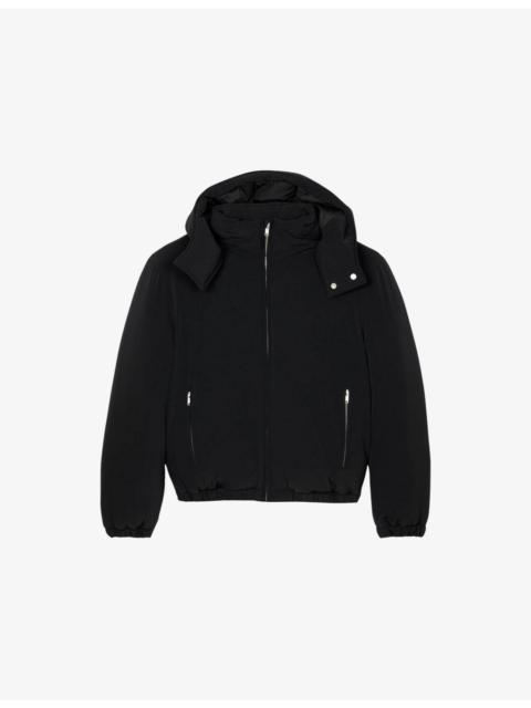 Hooded Relaxed-Fit Stretch-Woven Puffer Jacket