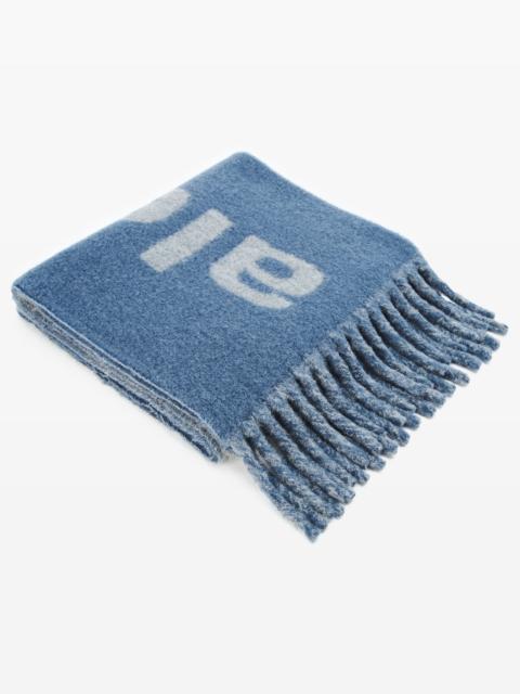 Jacquard Logo Scarf in Alpaca-Wool Blend