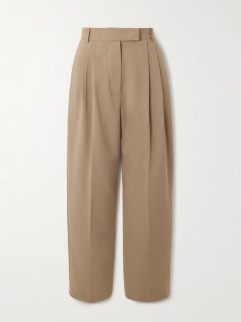 Bea Pleated Crepe Tapered-leg Pants