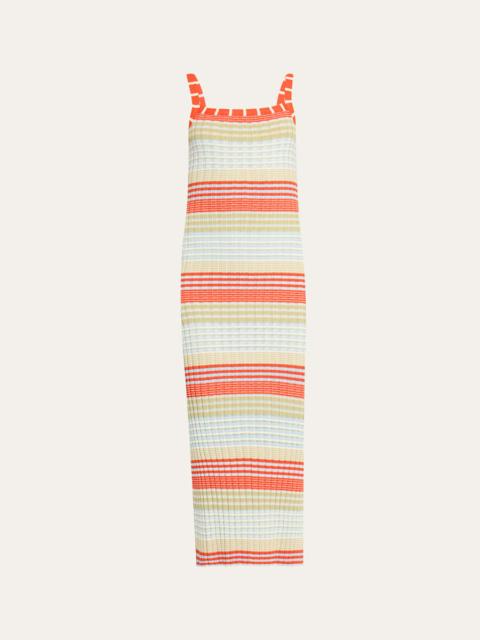 Cheval Striped Midi Dress