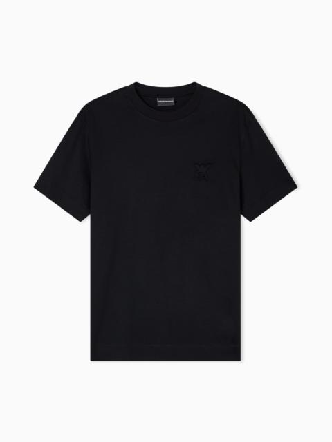 ASV LYOCELL JERSEY BLEND T-SHIRT WITH DOMED LOGO