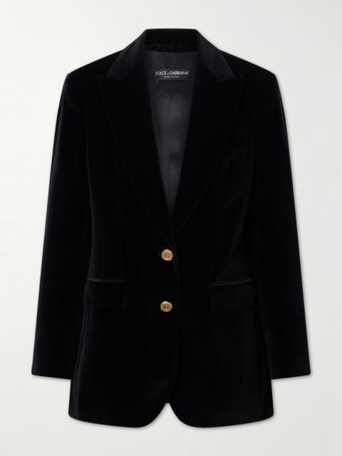 Cotton-velvet Blazer