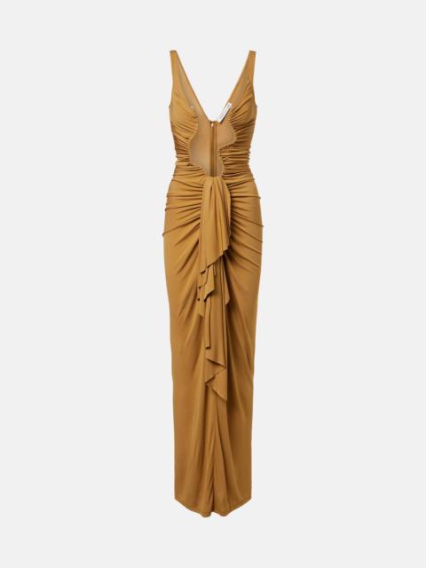 Salacia cutout draped maxi dress