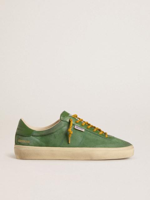 Men's Soul Star in green suede with green leather heel tab