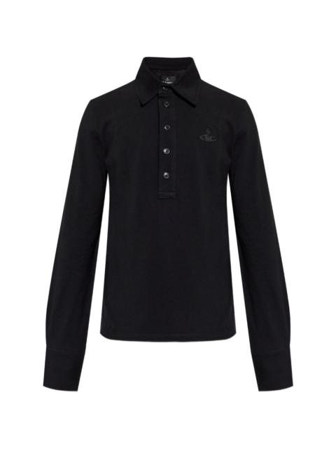 buttoned polo shirt