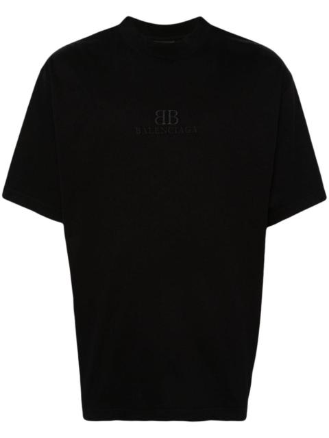 logo-embroidered cotton T-shirt