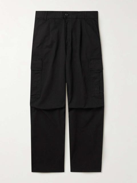 Cole Wide-Leg Organic Cotton-Twill Cargo Trousers