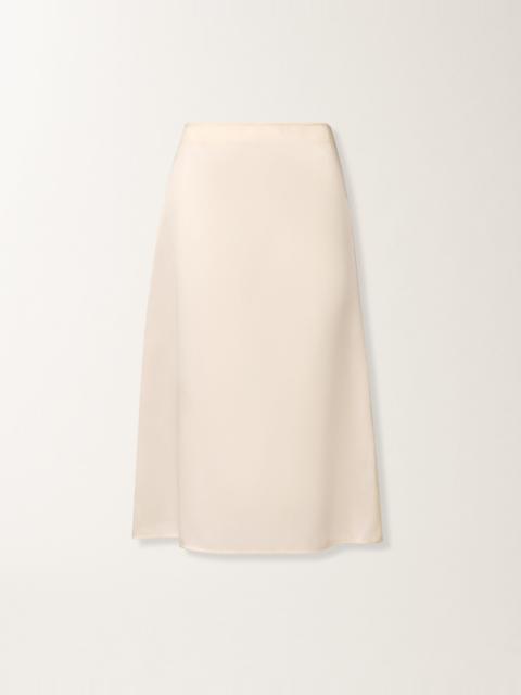 Water-reflective organza midi skirt