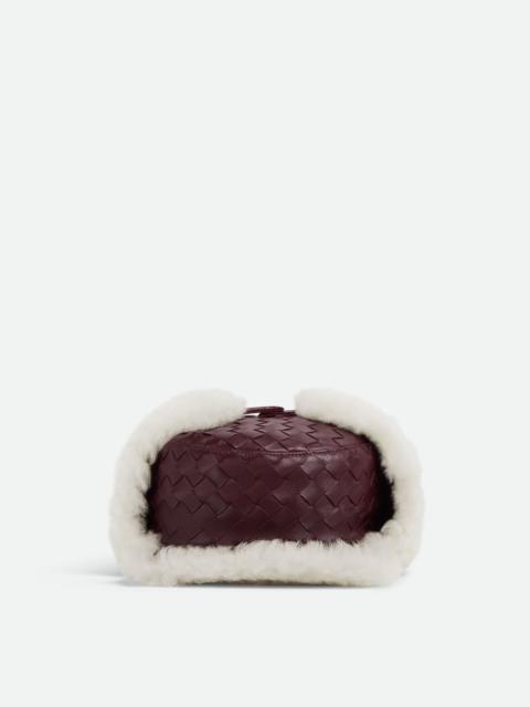 Intrecciato Leather Aviator Hat