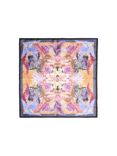 Jungle print silk scarf
