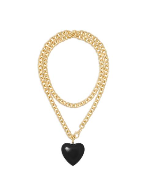 Big Puffy Heart Charm necklace