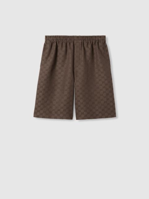 GG canvas linen blen shorts