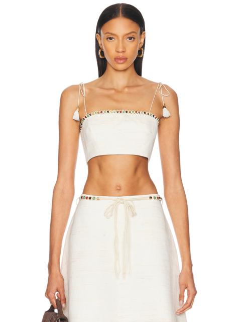 Rhiannon Bead Trimmed Bodice Top