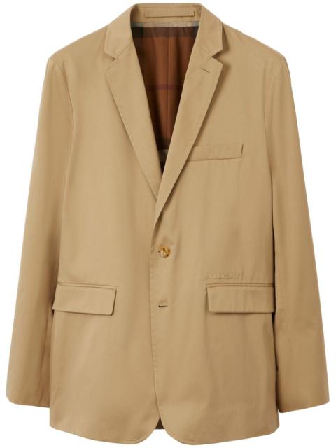 notched-lapels cotton tailored blazer