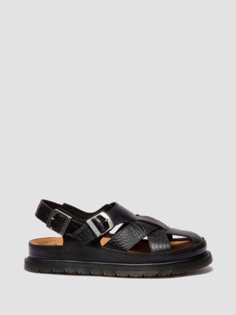 Archive Fisherman Crocodile Analine Leather Sandals