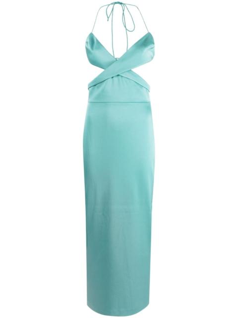Mason cut-out satin midi dress