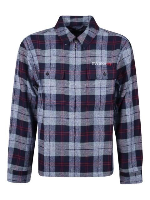 flannel zip-up shirt