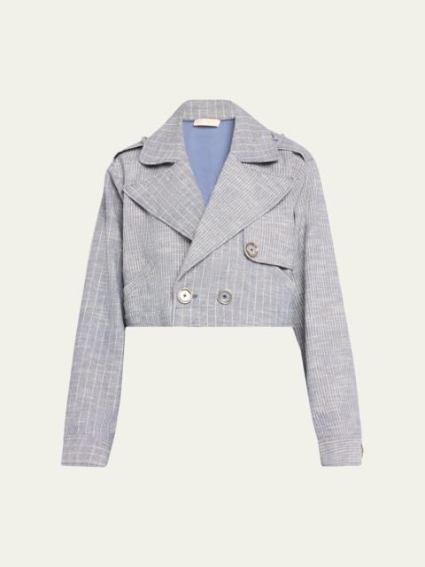 Annika Striped Cropped Jacket