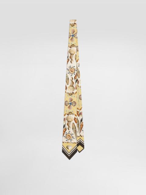Shell-print tie