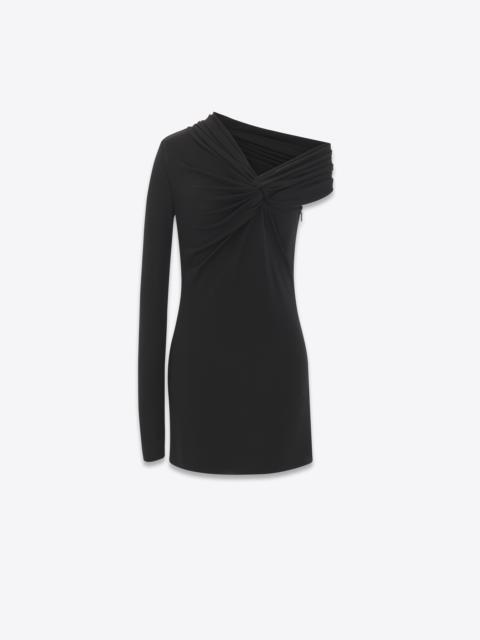 one-shoulder dress in crepe jersey