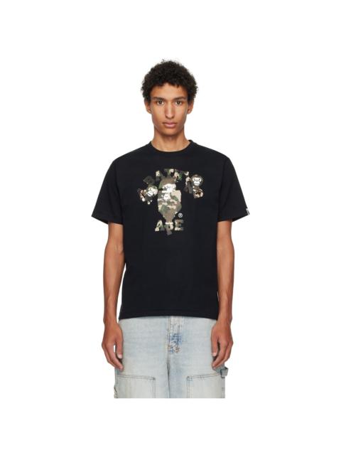 Black Map Camo College Milo T-shirt