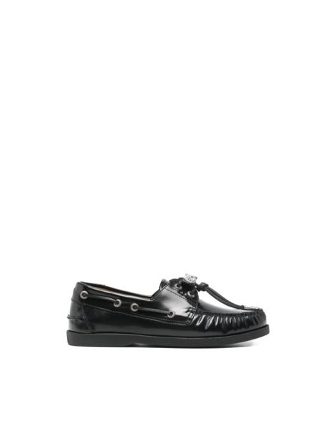 silver-tone-hardware boat shoes