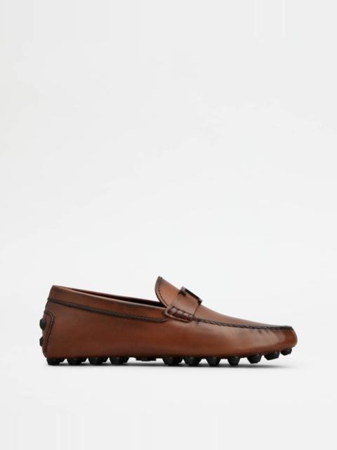 T TIMELESS GOMMINO BUBBLE IN LEATHER - BROWN
