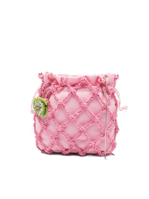 Selene Marea beaded appliqué cross body bag