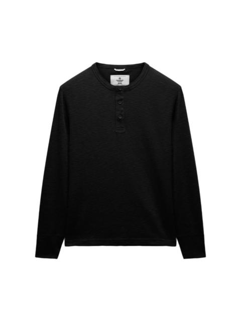 1x1 Slub Slim Henley Black