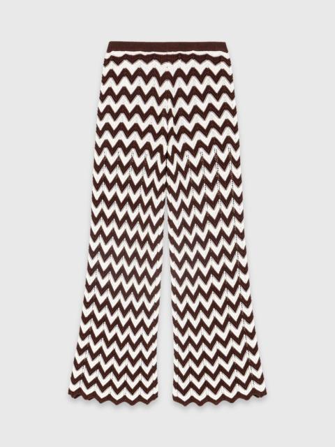 Zigzag crochet trousers
