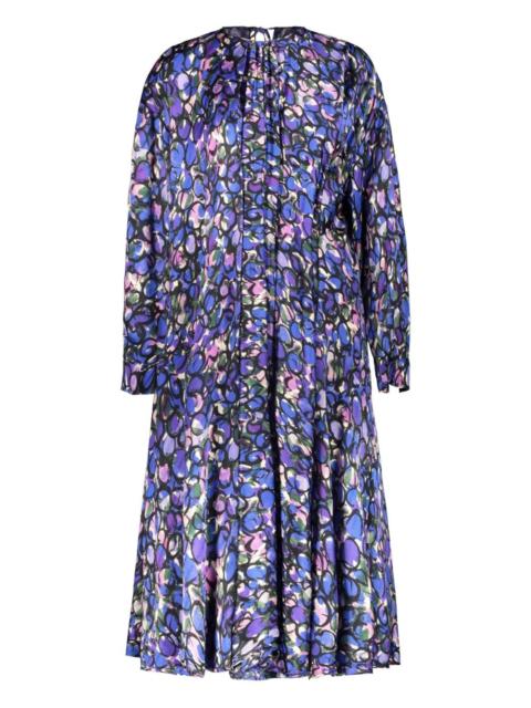 jacquard floral-print dress