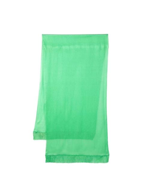 fringed silk scarf