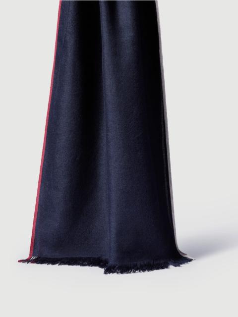Cashmere and cotton scarf with selvedge